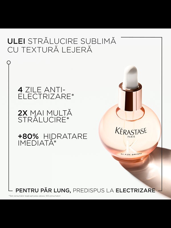 Kerastase Gloss Absolu Glaze Drops - ulei pentru stralucire sublima si efect anti-electrizare